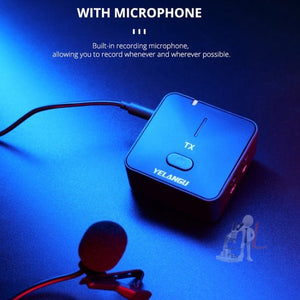 YELANGU MX5S Dual - Channel 2.4GHz Wireless Microphone System with 2 Transmitters and Receiver - laboratorydeal