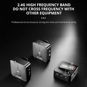 YELANGU MX5S Dual - Channel 2.4GHz Wireless Microphone System with 2 Transmitters and Receiver - laboratorydeal