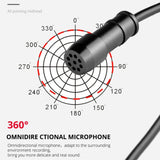 YELANGU MY2-C Type-C Interface Live Broadcast Interview Mobile Phone Lavalier Microphone, Length: 1.5m, MY2-C