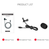 YELANGU MY2-C Type-C Interface Live Broadcast Interview Mobile Phone Lavalier Microphone, Length: 1.5m, MY2-C