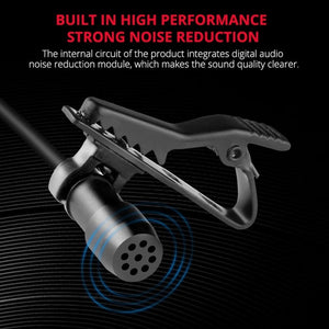 YELANGU MY3 Type - C Interface Live Broadcast Interview Mobile Phone Double Clip Lavalier Microphone, Length: 2.5m, MY3 - laboratorydeal