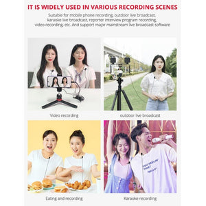 YELANGU MY3 Type - C Interface Live Broadcast Interview Mobile Phone Double Clip Lavalier Microphone, Length: 2.5m, MY3 - laboratorydeal