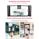 YELANGU PC02A Vlogging Live Broadcast Plastic Cage Video Rig Filmmaking Stabilizer Bracket for iPhone, Galaxy, Huawei, Xiaomi, HTC, LG, Google, and Other Smartphones, PC02A
