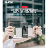 YELANGU PC02A Vlogging Live Broadcast Plastic Cage Video Rig Filmmaking Stabilizer Bracket for iPhone, Galaxy, Huawei, Xiaomi, HTC, LG, Google, and Other Smartphones, PC02A