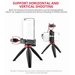 YELANGU PC141 Spring Style Auto Telescopic Phone Holder Bracket with Cold Shoe Base Mount, PC141 - laboratorydeal