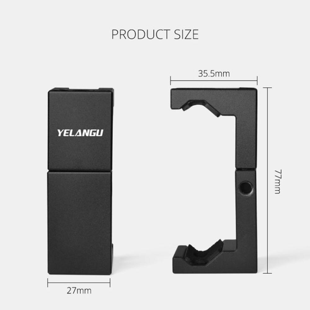 YELANGU PC141 Spring Style Auto Telescopic Phone Holder Bracket with Cold Shoe Base Mount, PC141 - laboratorydeal