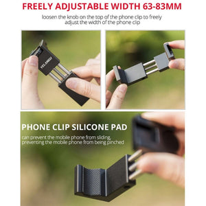 YELANGU PC142 Knob Style Phone Holder Bracket with Cold Shoe Base Mount, PC142 - laboratorydeal