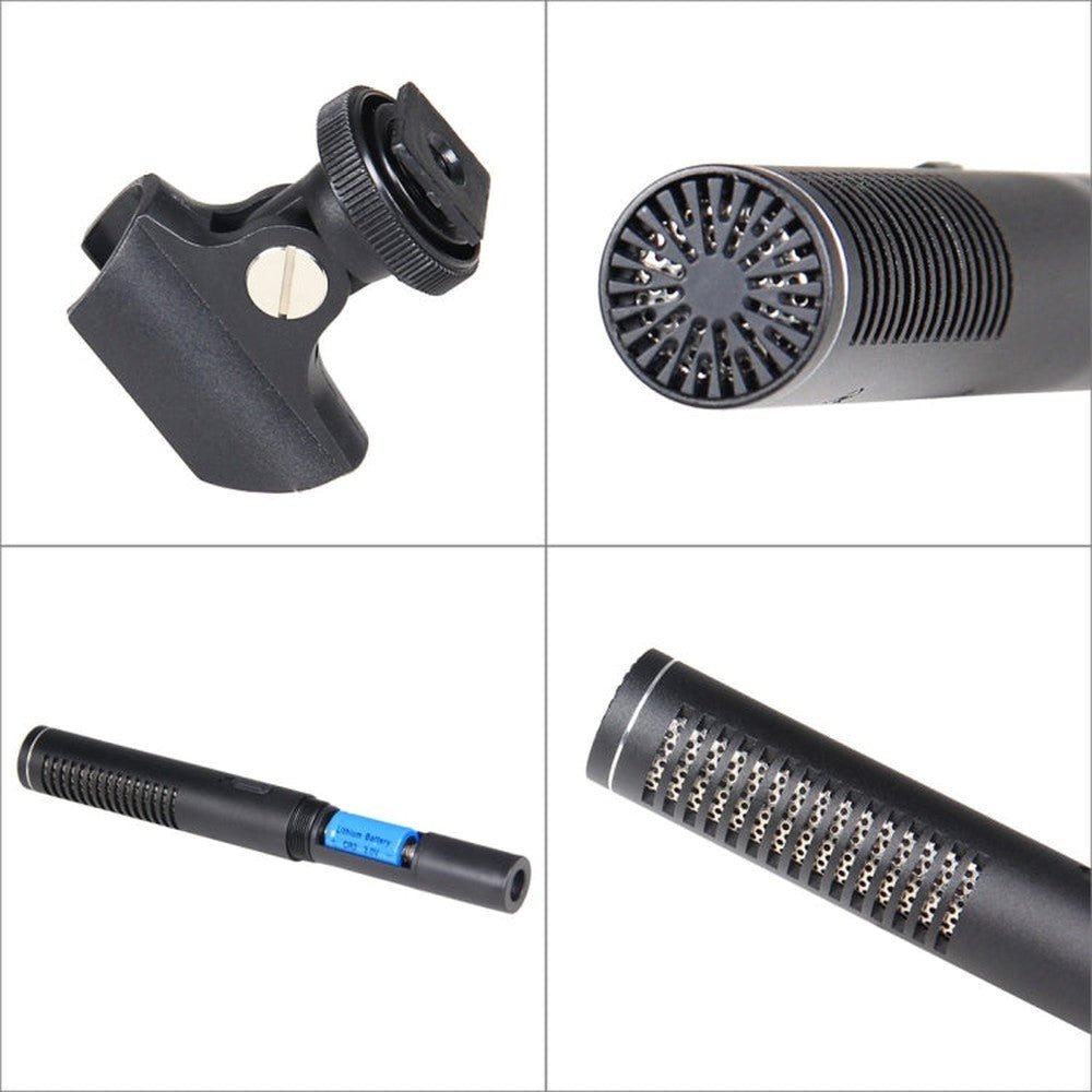 YELANGU YLG1401A Double Back Pole Professional Condenser Shotgun Microphone for DSLR & DV Camcorder - laboratorydeal