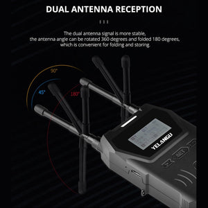 YELANGU YLG9929B MX4 Dual - Channel 100CH UHF Wireless Microphone System with 2 Transmitters and Receiver for DSLR Cameras and Video Cameras, YLG9929B - laboratorydeal