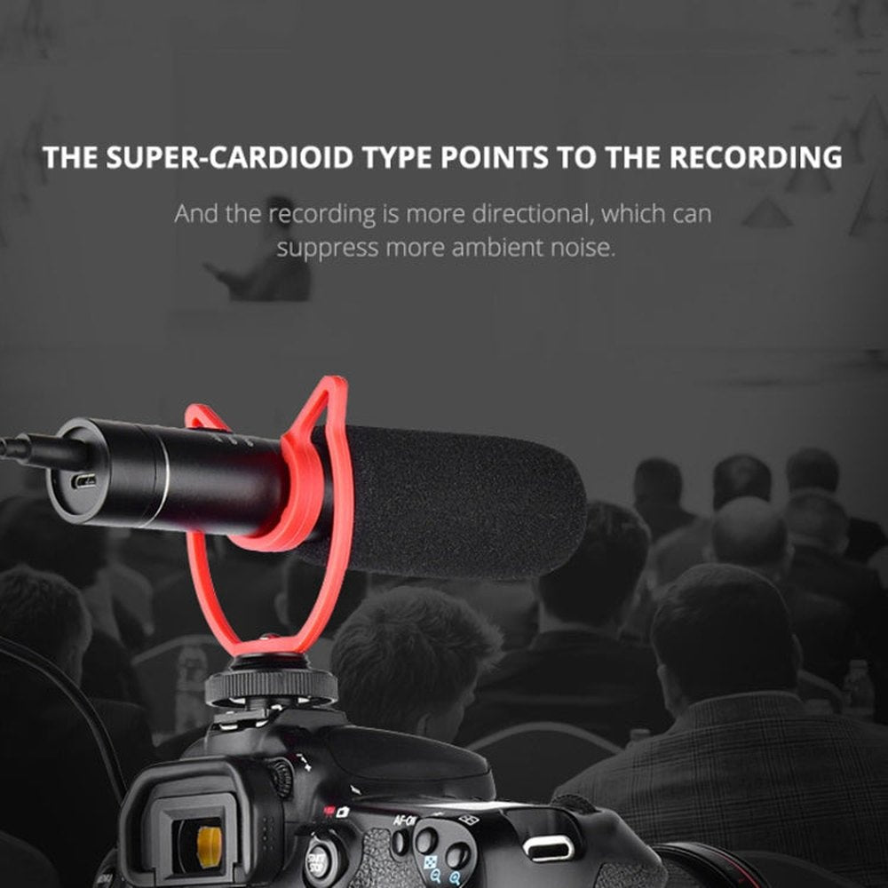 YELANGU YLG9930B MIC05 Professional Interview Condenser Video Shotgun Microphone with 3.5mm Audio Cable for DSLR & DV Camcorder - laboratorydeal