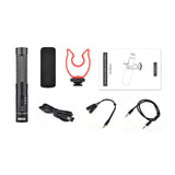 YELANGU YLG9930B MIC05 Professional Interview Condenser Video Shotgun Microphone with 3.5mm Audio Cable for DSLR & DV Camcorder