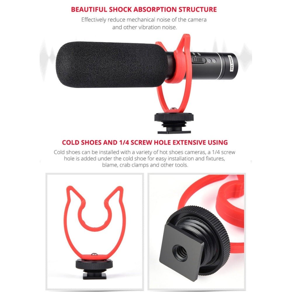 YELANGU YLG9930B MIC05 Professional Interview Condenser Video Shotgun Microphone with 3.5mm Audio Cable for DSLR & DV Camcorder - laboratorydeal