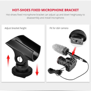 YELANGU YLG9933A MIC07 Professional Interview Condenser Video Shotgun Microphone with 6.5mm Audio Adapter & 3.5mm RXL Audio Cable - laboratorydeal