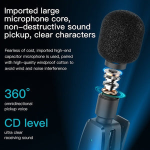 YESIDO KR15 Dual Low - latency Wireless Lavalier Microphone with 3 in 1 Receiver, KR15 - laboratorydeal