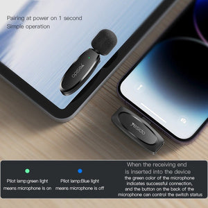 YESIDO KR15 Dual Low - latency Wireless Lavalier Microphone with 3 in 1 Receiver, KR15 - laboratorydeal