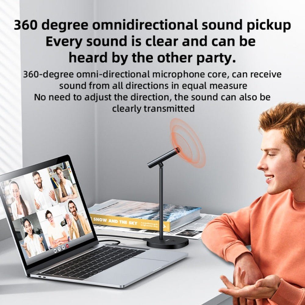 YESIDO KR18 360 Degree Omnidirectional Desktop Noise USB Canceling Microphone, KR18 - laboratorydeal