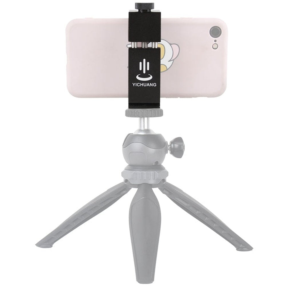 YICHUANG JH - 01 Aluminum Alloy Phone Tripod Clip Holder Clamp Adapter for 65 - 95cm - laboratorydeal