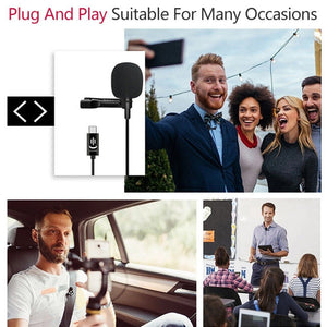 YICHUANG YC - LM10 USB - C / Type - C Intelligent Noise Reduction Condenser Lavalier Microphone, Cable Length: 1.5m, YC - LM10 - laboratorydeal