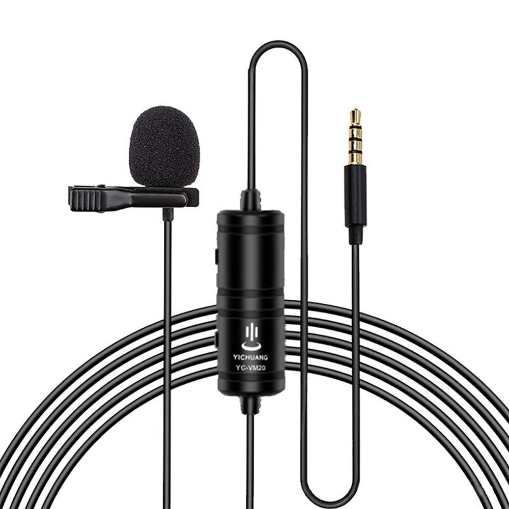 YICHUANG YC - VM20 3.5mm Port Video Recording Omnidirectional Lavalier Microphone, Cable Length: 6m, YC - VM20 - laboratorydeal