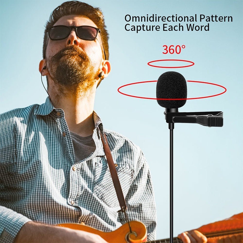 YICHUANG YC - VM20 3.5mm Port Video Recording Omnidirectional Lavalier Microphone, Cable Length: 6m, YC - VM20 - laboratorydeal