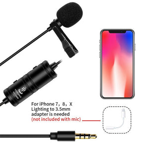 YICHUANG YC - VM20 3.5mm Port Video Recording Omnidirectional Lavalier Microphone, Cable Length: 6m, YC - VM20 - laboratorydeal