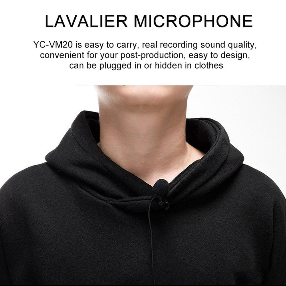 YICHUANG YC - VM20 3.5mm Port Video Recording Omnidirectional Lavalier Microphone, Cable Length: 6m, YC - VM20 - laboratorydeal