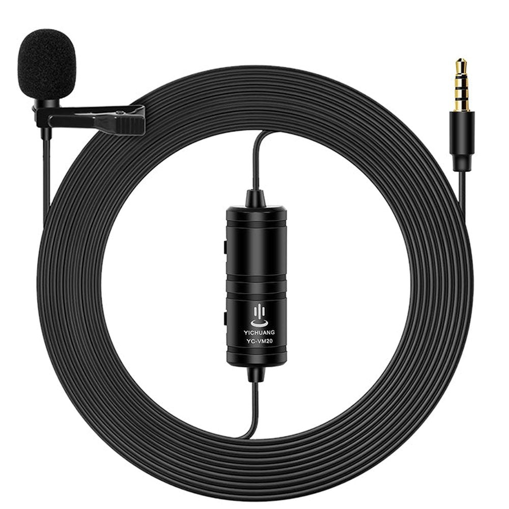 YICHUANG YC - VM20 3.5mm Port Video Recording Omnidirectional Lavalier Microphone, Cable Length: 6m, YC - VM20 - laboratorydeal