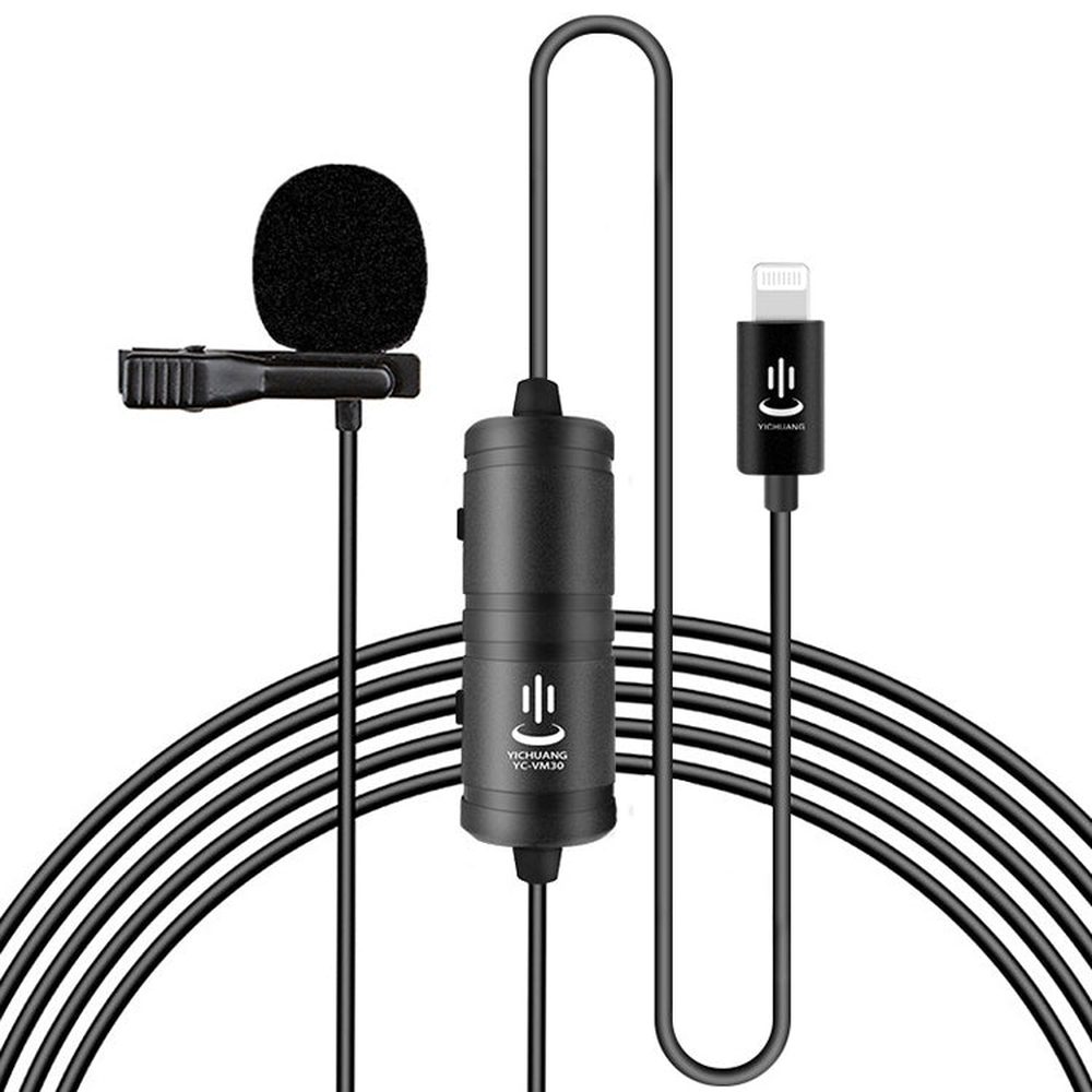YICHUANG YC - VM40 8 Pin Port Dual Modes Lavalier Recording Microphone, Cable Length: 6m, YC - VM40 - laboratorydeal