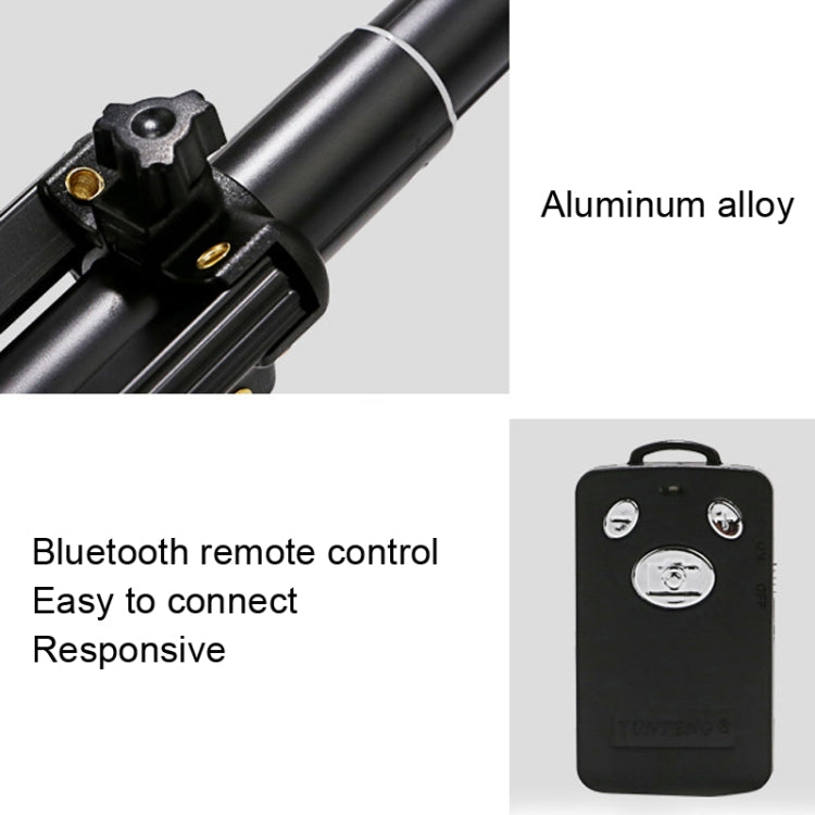 YUNTENG Selfie Stick Tripod Bluetooth Remote Control Camera Stand, 1688 Pink), 1388 Black, 1688 Black laboratorydeal