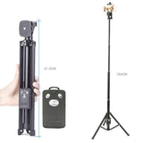 YUNTENG Selfie Stick Tripod Bluetooth Remote Control Camera Stand, 1688 Black, 1688 Pink), 1388 Black