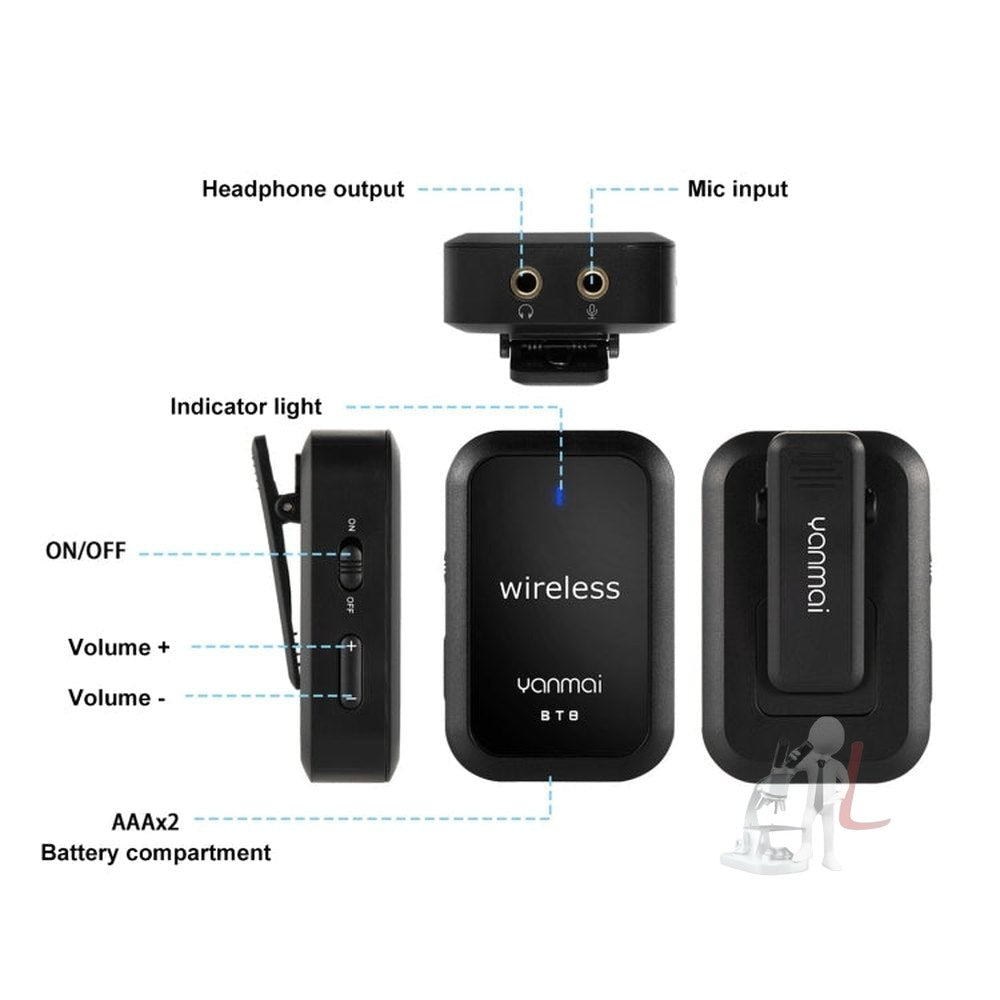 Yanmai BT8 Bluetooth Wireless Microphone - laboratorydeal