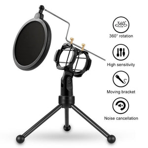 Yanmai PS - 3 Mini Portable Microphone Anti - network Shockproof Desktop Stand - laboratorydeal