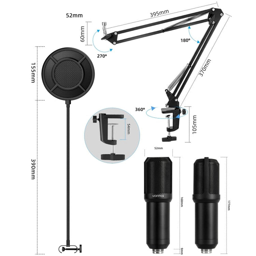 Yanmai Q10 3.5mm Recording Microphone Kit, Q10 - laboratorydeal