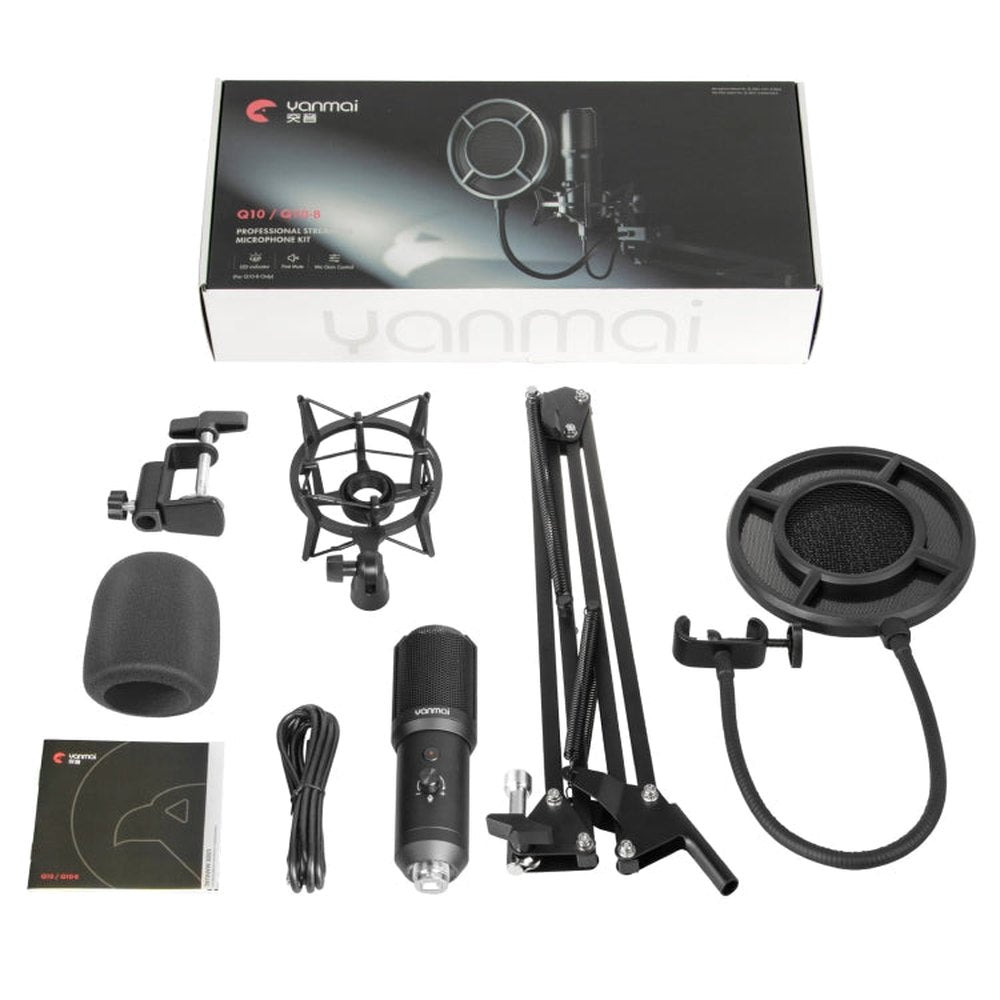 Yanmai Q10B USB Recording Microphone Kit, Q10B - laboratorydeal