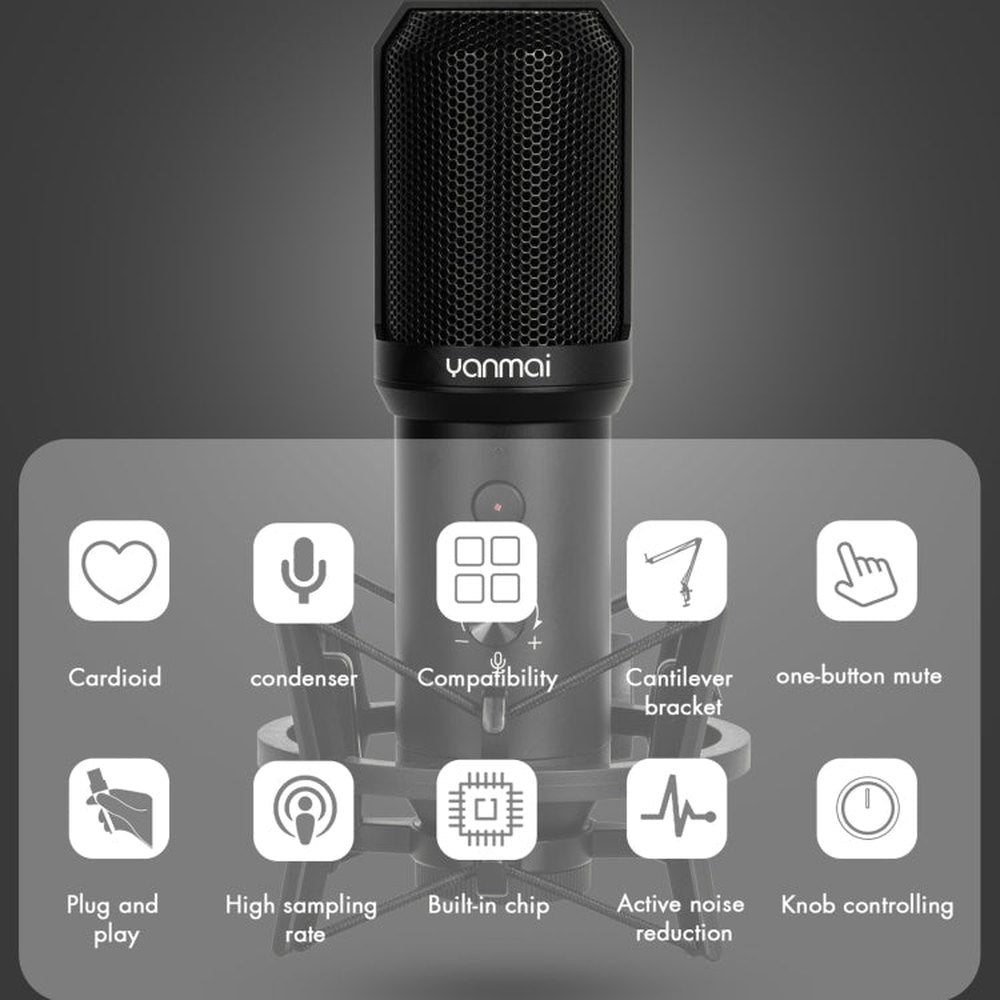 Yanmai Q10B USB Recording Microphone Kit, Q10B - laboratorydeal