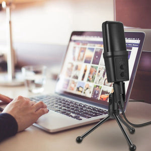 Yanmai SF - 970 Professional Condenser Sound Recording Microphone with Tripod Holder & USB Cable , Cable Length: 1.8m - laboratorydeal