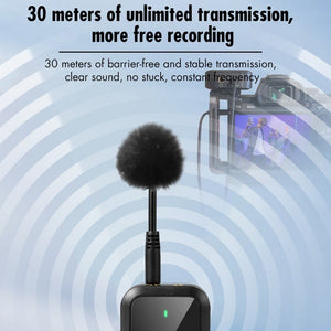 Yanmai UF9 Broadcast Wireless Lavalier Microphone Mini Clip - on Mic - laboratorydeal