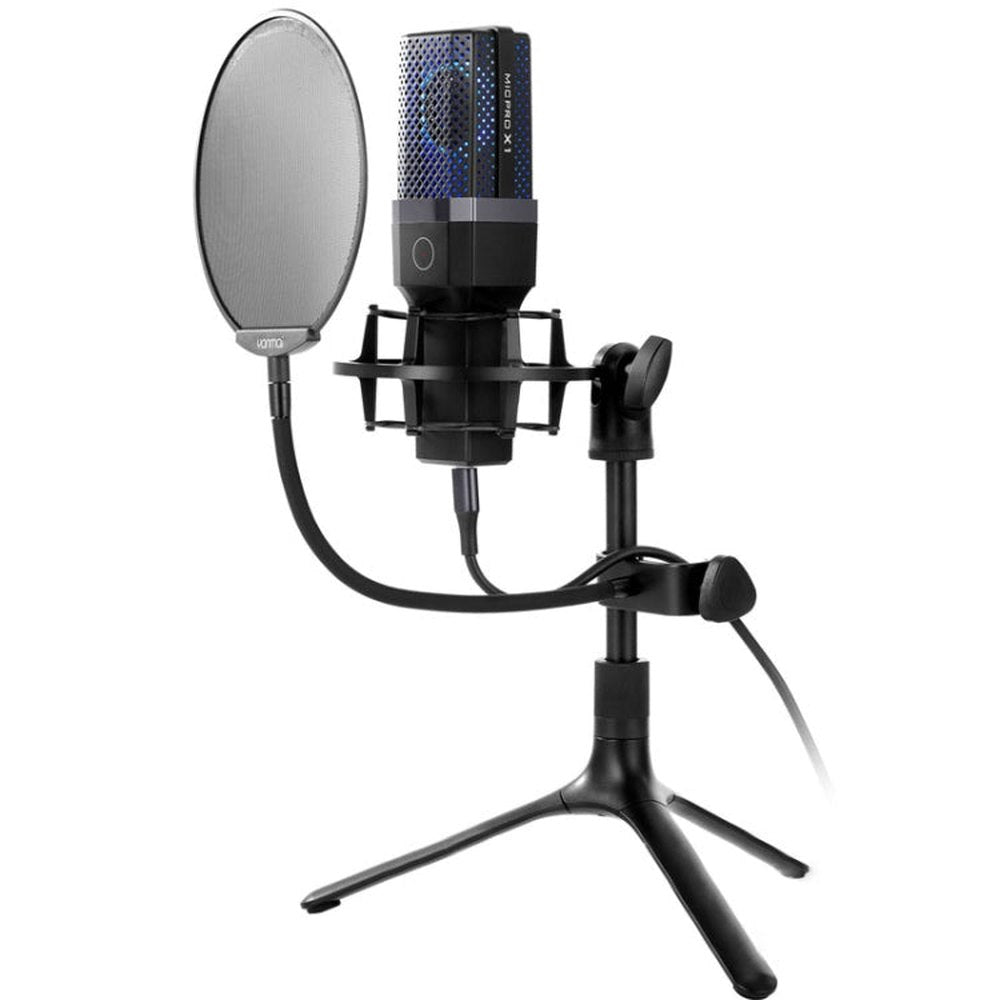 Yanmai X1 4 in 1 Foldable Lifting Professional Desktop Live Broadcast Cardioid Pointing Condenser Recording Microphone Set with Blowout Net & Shockproof Mount & 1.8m USB - C / Type - C Cable, X1 - laboratorydeal
