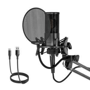Yanmai X2 Active Noise Reduction Cardioid Pointing Capacitive Recording Microphone Set with Blowout Net & Cantilever Bracket & 1.7m 3.5mm Interface Cable, X2 - laboratorydeal