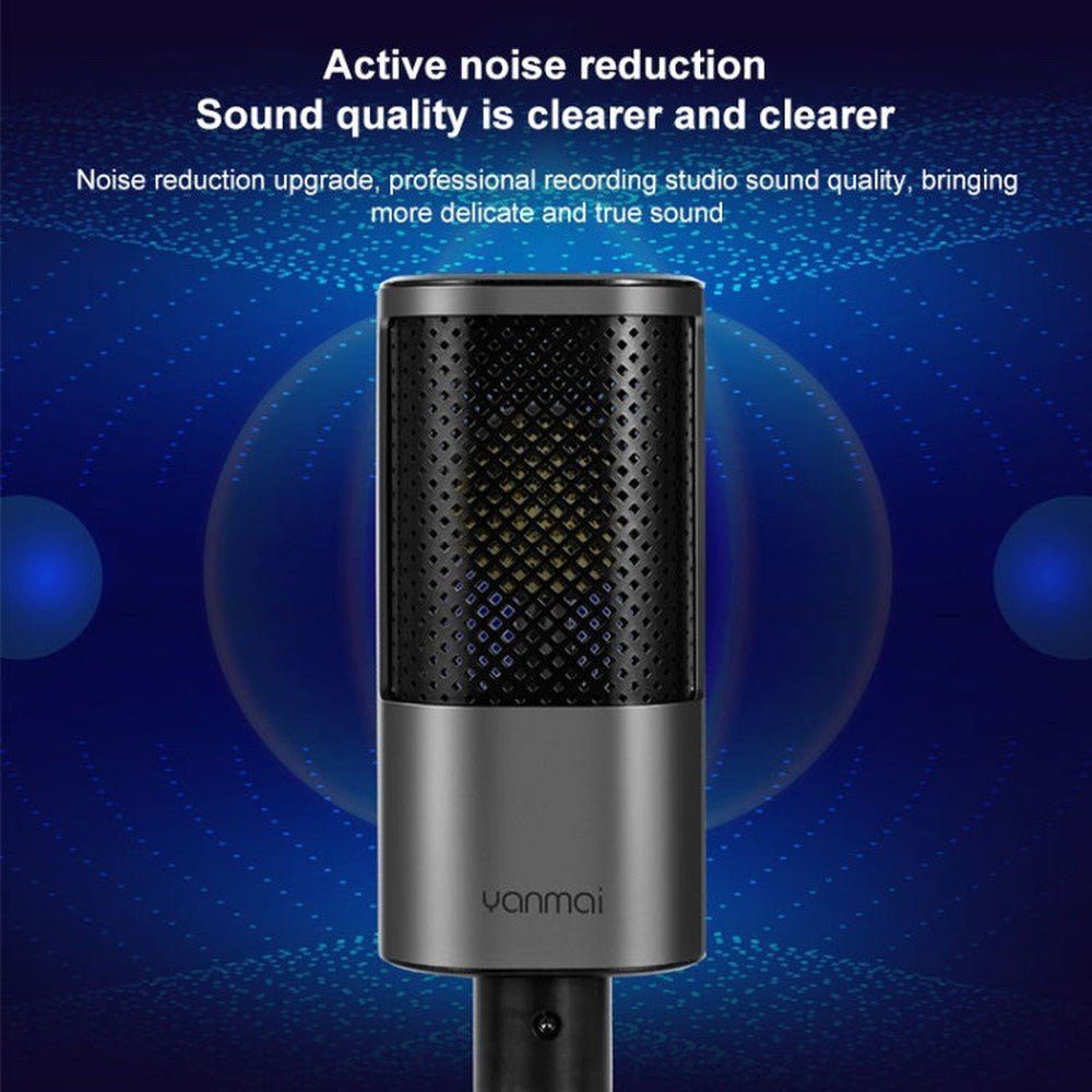Yanmai X2 Active Noise Reduction Cardioid Pointing Capacitive Recording Microphone Set with Blowout Net & Cantilever Bracket & 1.7m 3.5mm Interface Cable, X2 - laboratorydeal
