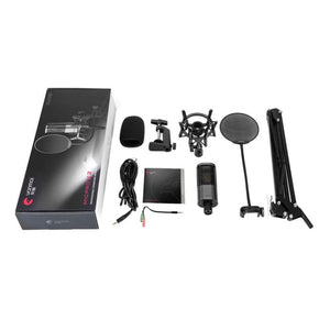 Yanmai X2 Active Noise Reduction Cardioid Pointing Capacitive Recording Microphone Set with Blowout Net & Cantilever Bracket & 1.7m 3.5mm Interface Cable, X2 - laboratorydeal
