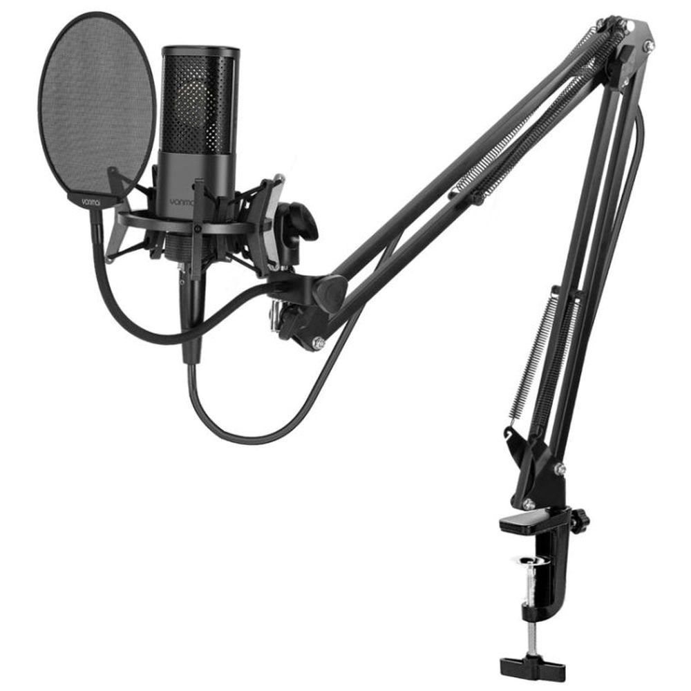 Yanmai X2 Active Noise Reduction Cardioid Pointing Capacitive Recording Microphone Set with Blowout Net & Cantilever Bracket & 1.7m 3.5mm Interface Cable, X2 - laboratorydeal