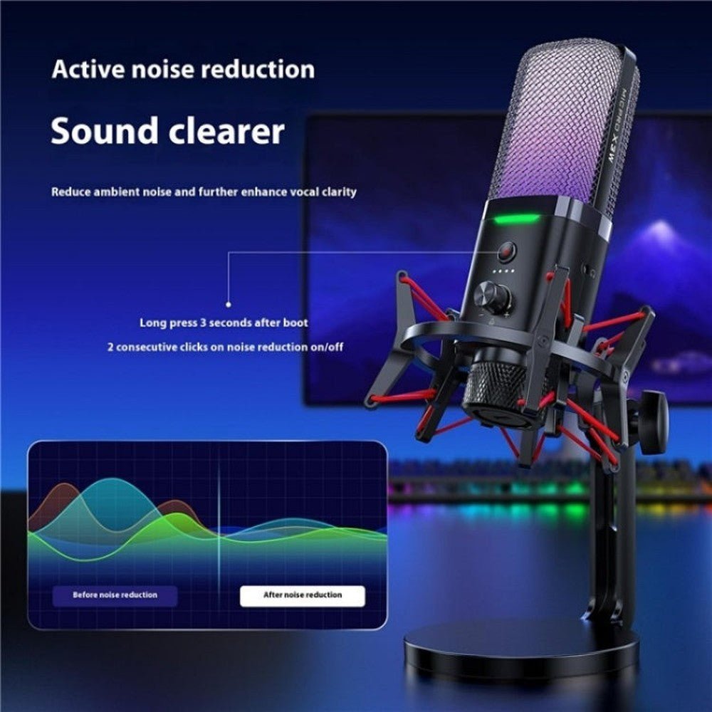 Yanmai X3W Wireless / Wired Dual Mode RGB Gaming Noise Reduction Microphone, X3W - laboratorydeal