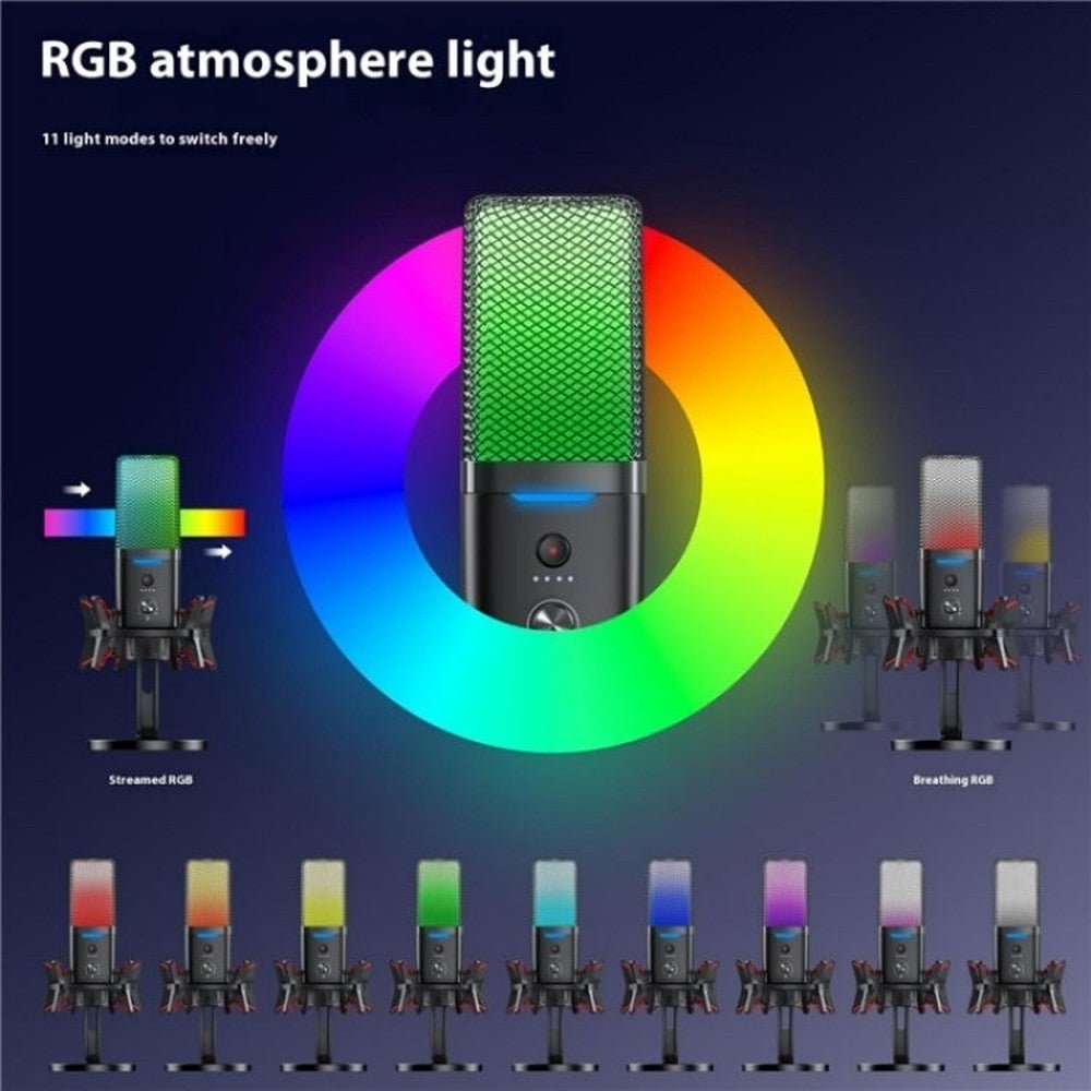 Yanmai X3W Wireless / Wired Dual Mode RGB Gaming Noise Reduction Microphone, X3W - laboratorydeal