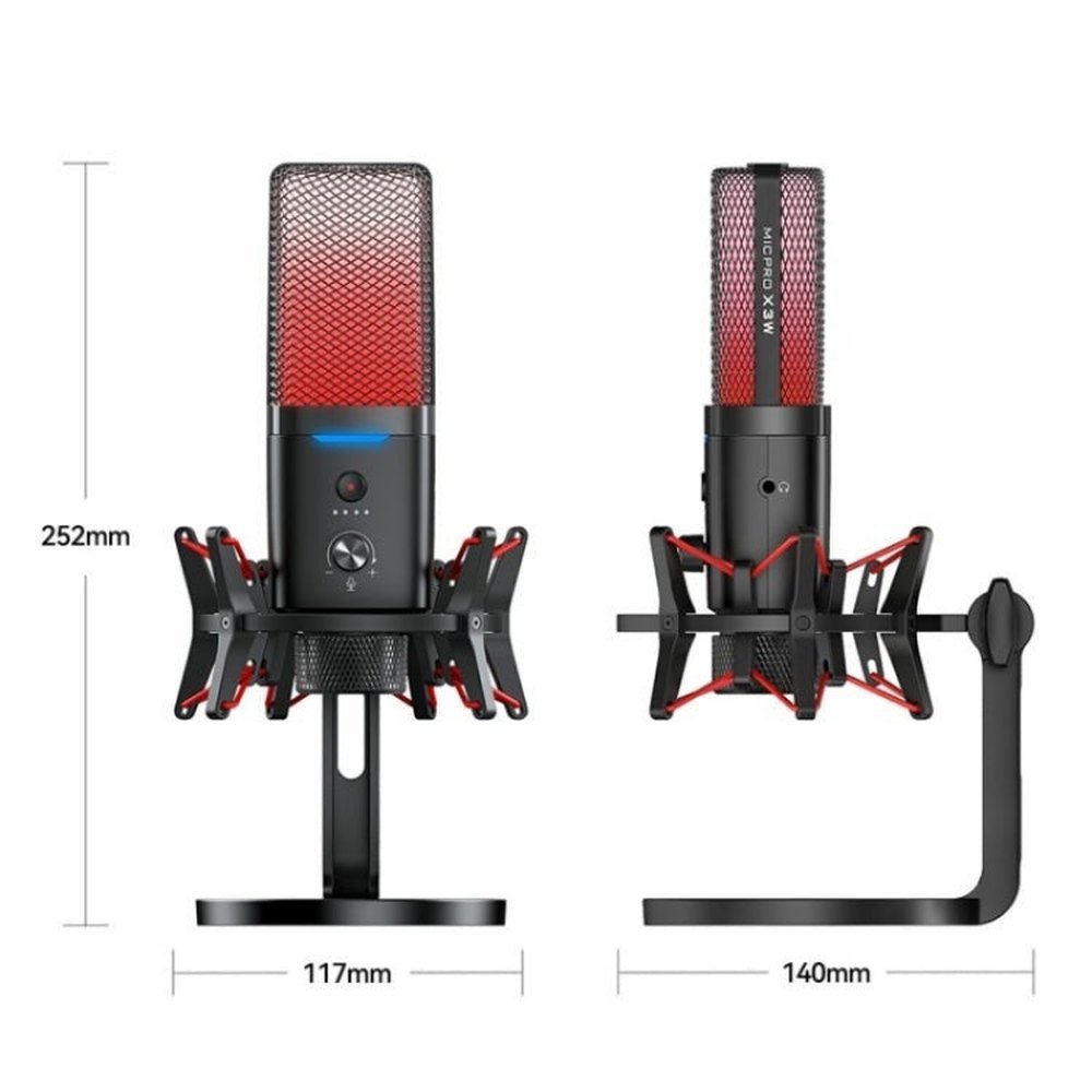 Yanmai X3W Wireless / Wired Dual Mode RGB Gaming Noise Reduction Microphone, X3W - laboratorydeal