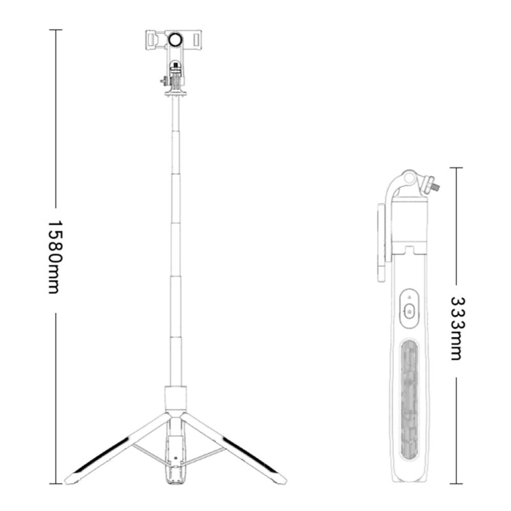 Yesido SF13 Retractable Extended Bluetooth Tripod Phone Live Streaming Selfie Stand, SF13 - laboratorydeal