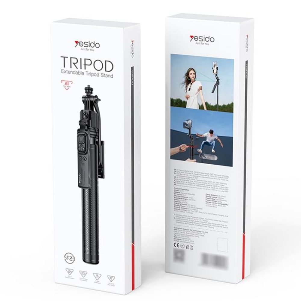 Yesido SF23 Face Tracking Tripod Bluetooth Selfie Stick - laboratorydeal