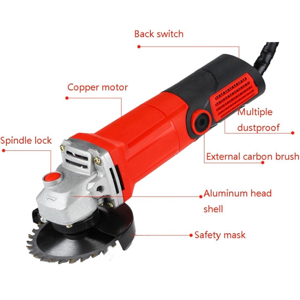 ZHOUDAWANG Multifunctional Household Electric Angle Grinder, CN Plug, Ordinary Version 1200W - laboratorydeal