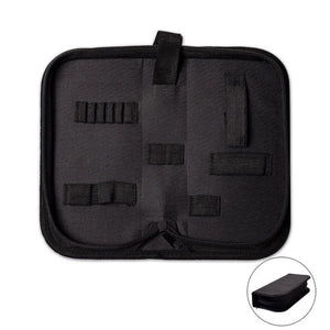 Zipper Storage Package Portable Multi - Function Tool Storage Bag, Style:, A Canvas, B Leather+Canvas, C Leather, D Canvas, E Leather+Canvas, F Leather+Canvas - laboratorydeal