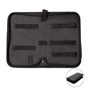 Zipper Storage Package Portable Multi - Function Tool Storage Bag, Style:, A Canvas, B Leather+Canvas, C Leather, D Canvas, E Leather+Canvas, F Leather+Canvas - laboratorydeal